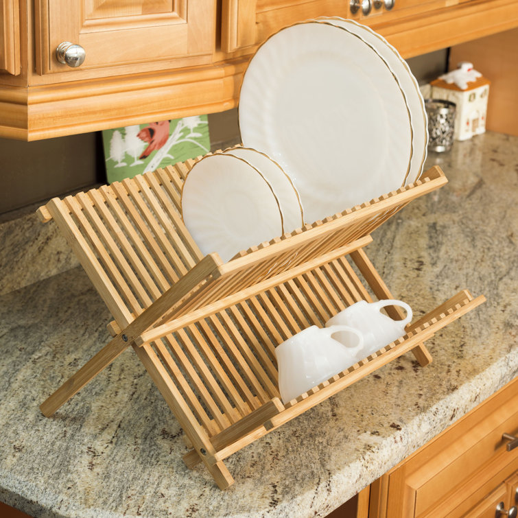 Home Basics Bamboo Dish Rack & Reviews Wayfair